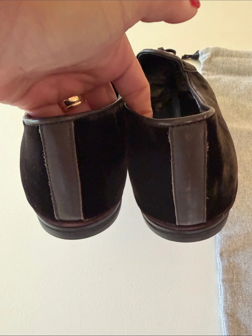 Todd Snyder Rubinacci Dark Brown Velour Marphy Tassel Loafers Sz 42(9).  Box6